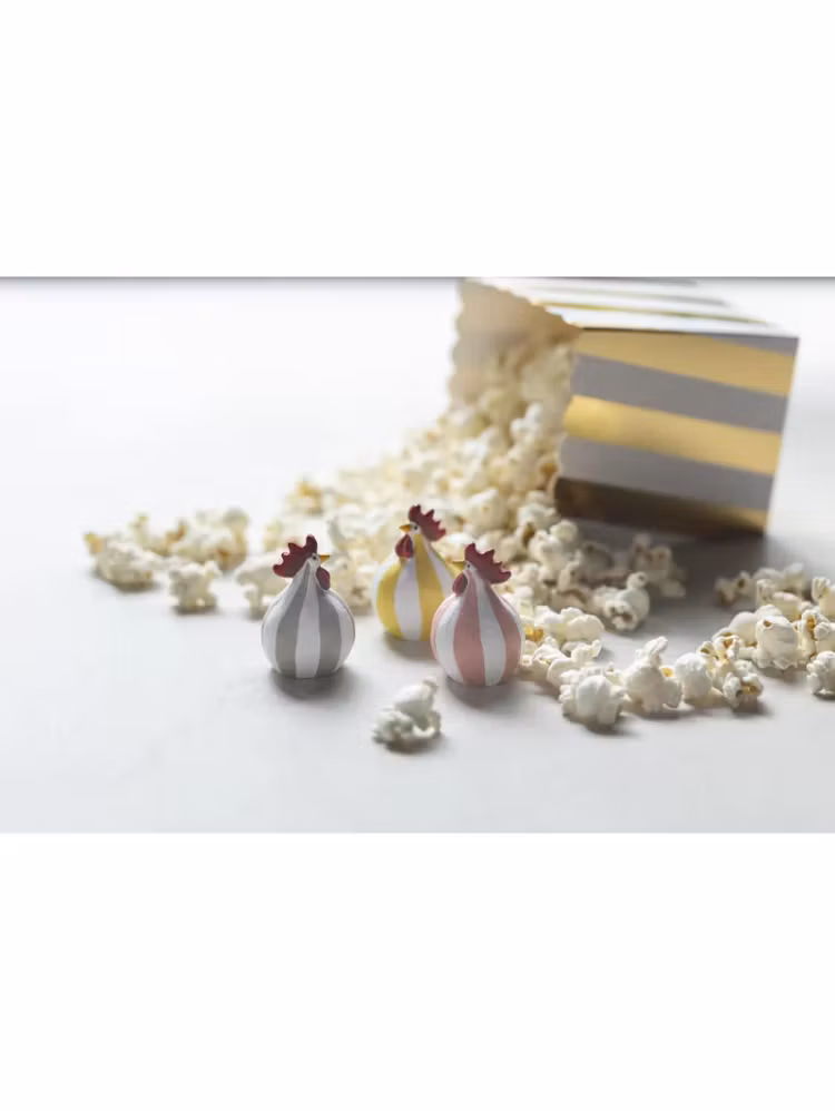 Höna 5,2cm 3-pack, Polka
