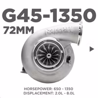 GARRETT G45-1350 72 MM A/R 1.28 T4 twin.
