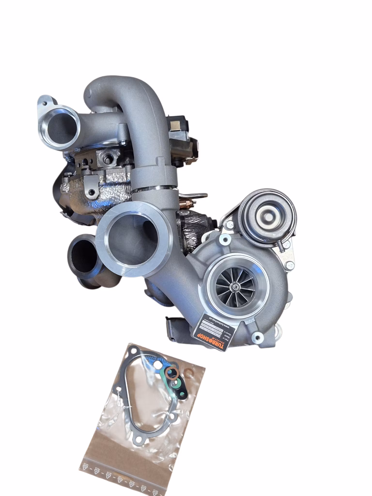 825965-5007S Turboshop solutions eftermarknadsturbo tGT3067S+GTB1749VK  AUDI dubbelturbo ( Bytesturbo)