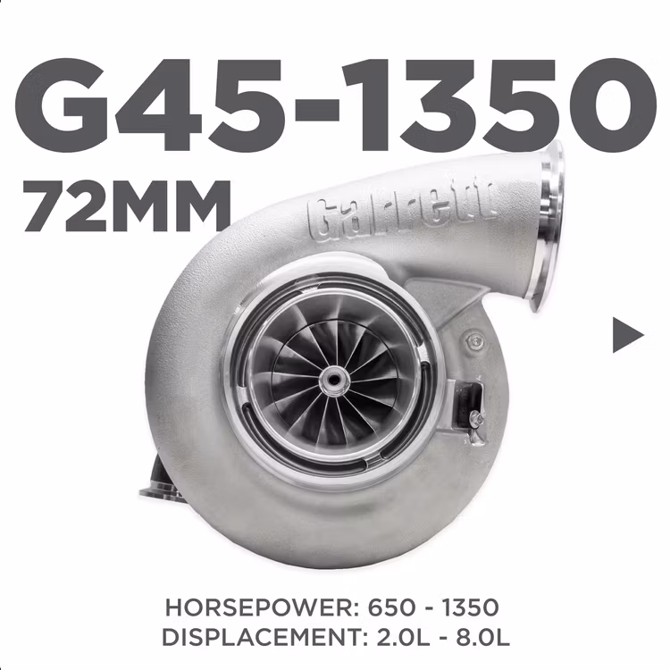 GARRETT G45-1350 72 MM A/R 1.01 T4 twin.