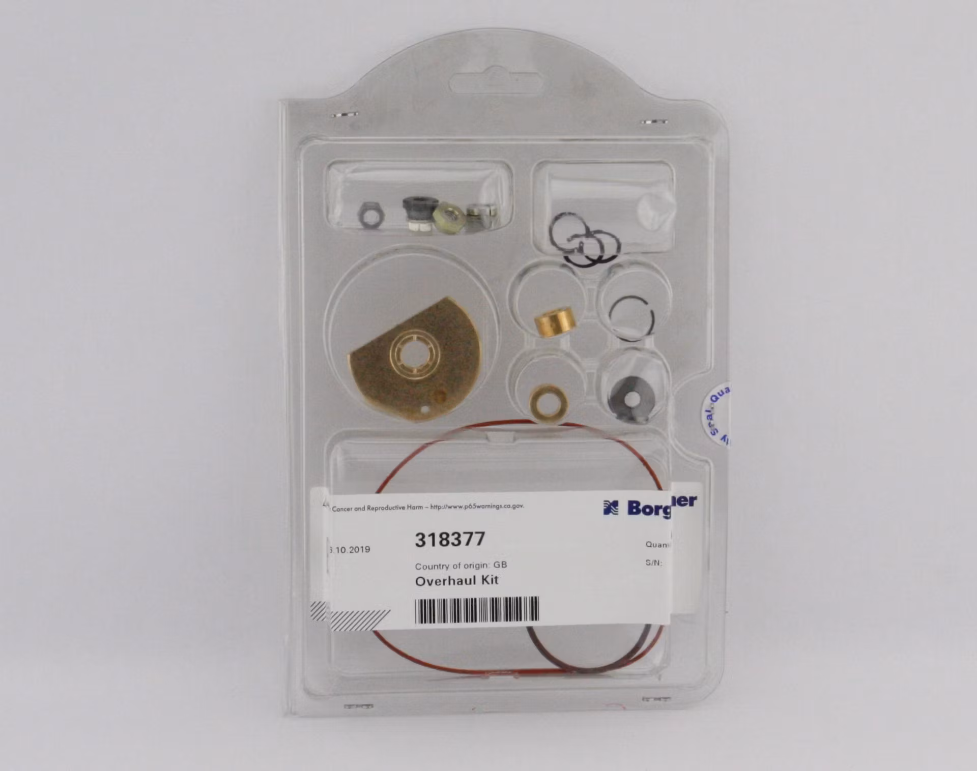 318377  BorgWarner repkit passande : S2A, S2AG, S2AS, S2ASL, S2AW, S2B, S2W, S76A