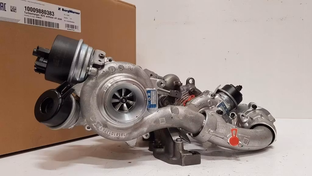 10009880383 / 10009980383 Fabriksny BorgWarner  Bi-turbo VW crafter / Transporter T5 T6 2.0 BI TDI  ( Storsäljare )