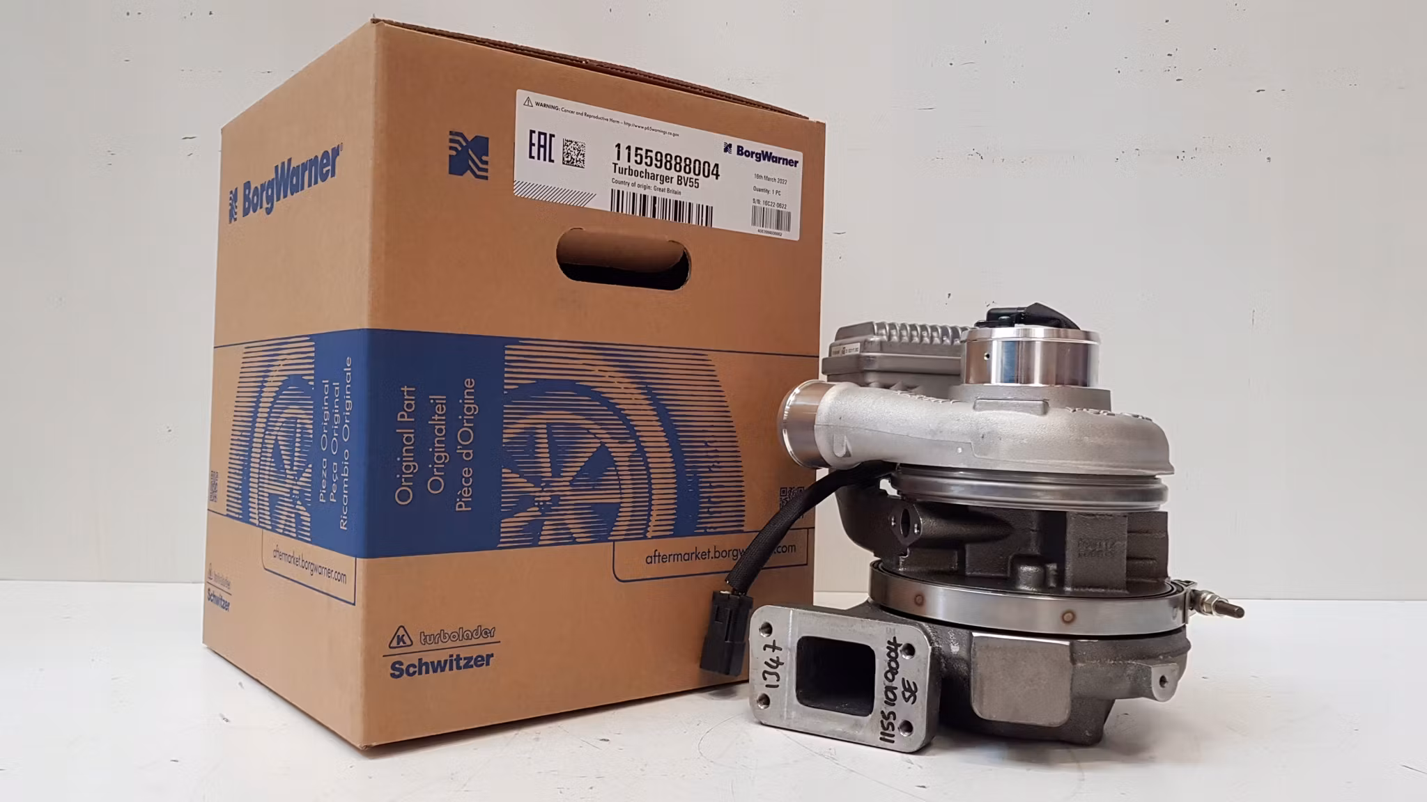 11559708004 / 11559888004  BorgWarner BV55 fabriksny originalturbo JCB Originalnummer :  - 320/06178-1 320/061781 320/06178 32006178