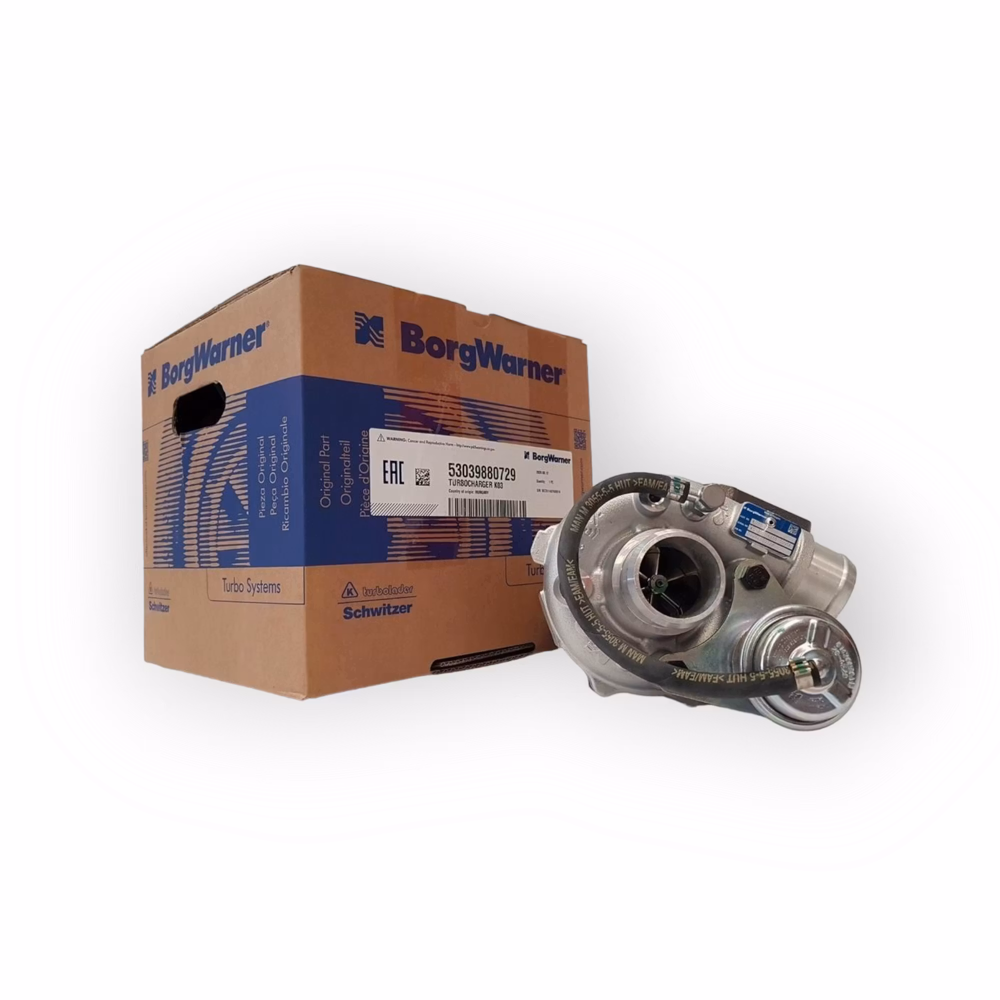 53039880729 / 53039700729 BorgWarner K03 fabriksny originalturbo