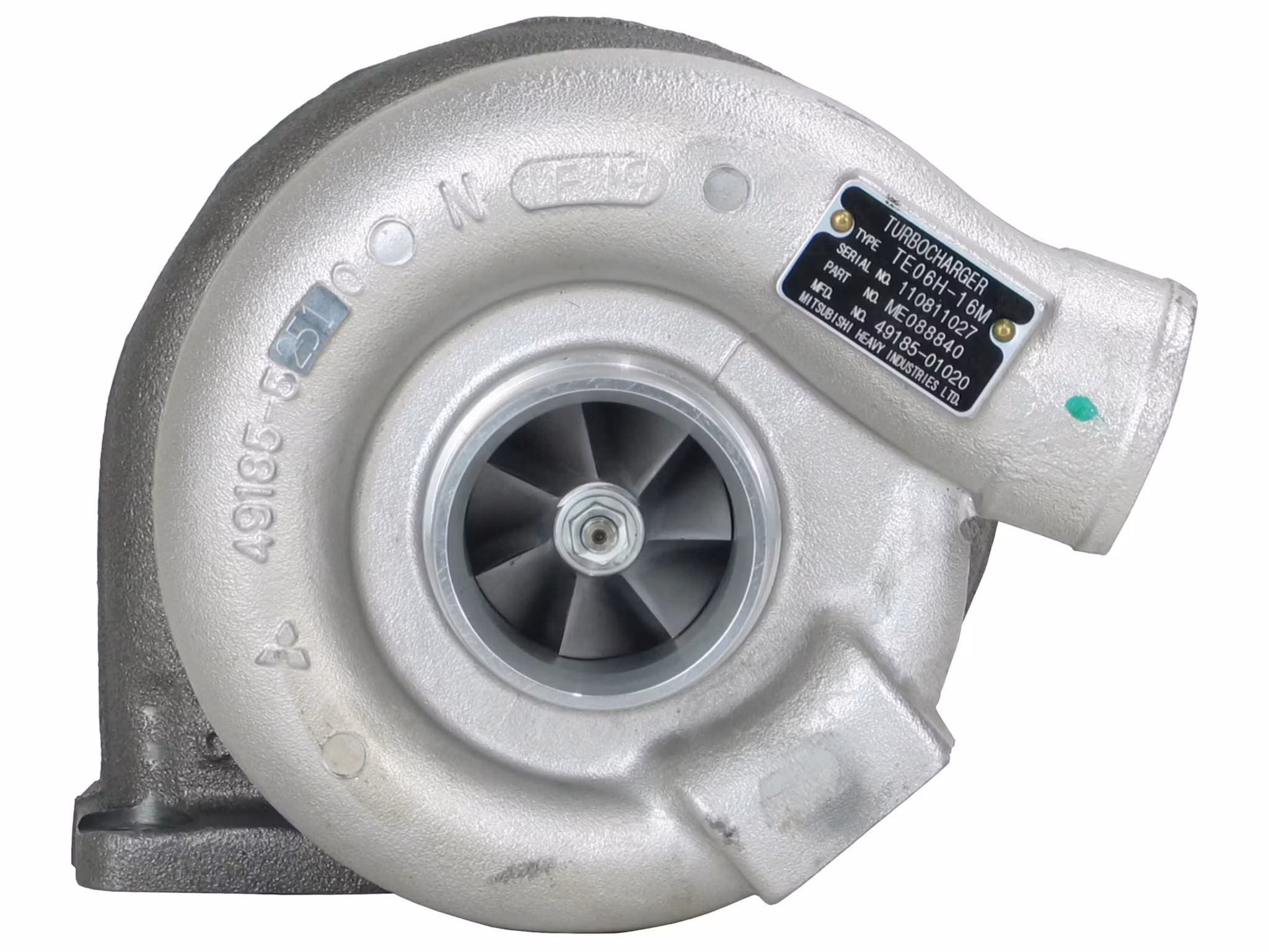 49185-01020 Mitsubishi TE06H fabriksny originalturbo : 6D34T, 6D34TL