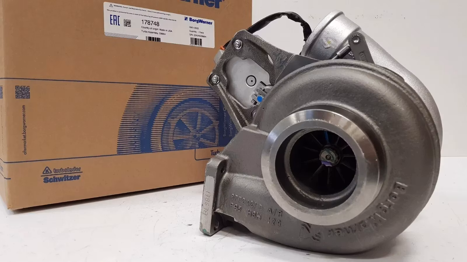 177156 BorgWarner S300BV - Fabriksny originalturbo - RE525502,RE529977,RE529211,RE522300,RE535701,DZ108131