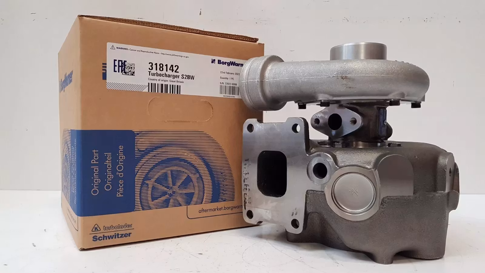 318142 Schwitzer S2BW - Fabriksny originalturbo - OEM : 3802175 , 888787