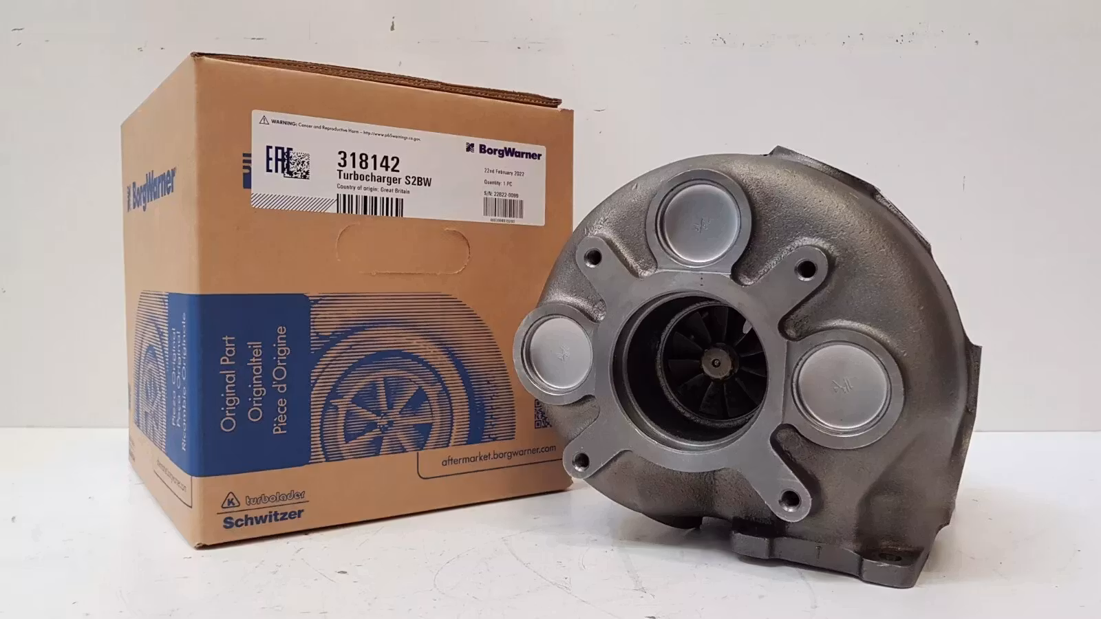 318142 Schwitzer S2BW - Fabriksny originalturbo - OEM : 3802175 , 888787