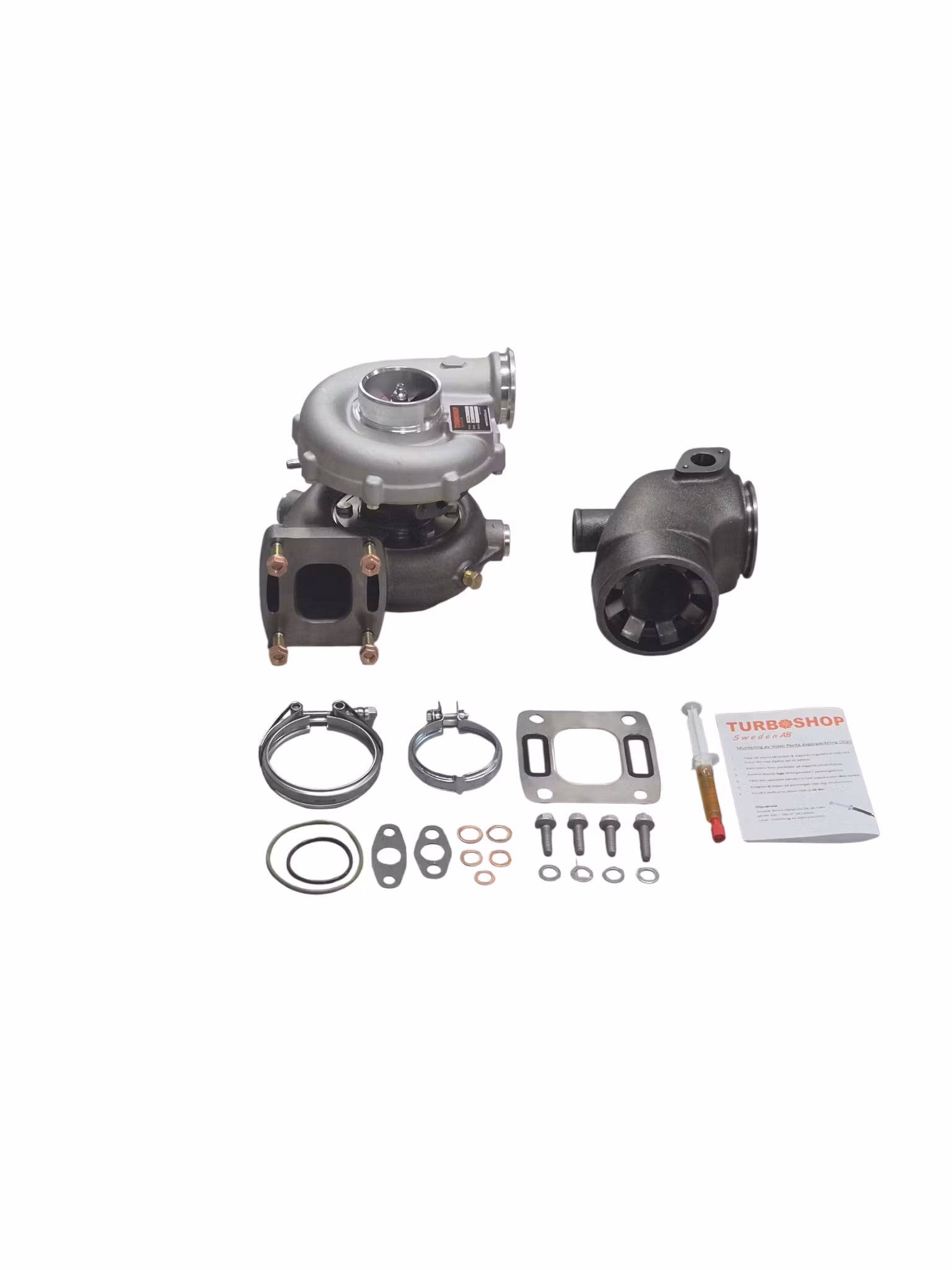 53269887200 Turboshop Solutions byteskit KAD300 fabriksny ersättningsturbo KAD300 + avgasknä samt Monteringssats OEM : 3583006, 3802125