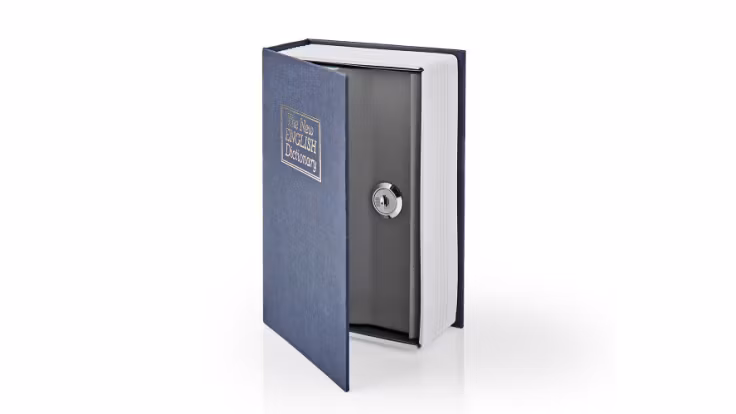 Kassaskåp / gömställe bok lexikon, medium