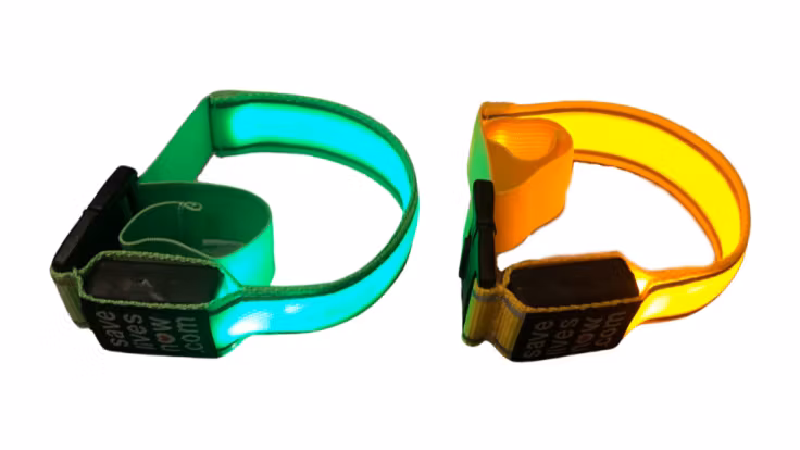2-pack blinkande LED band - Flera olika färger