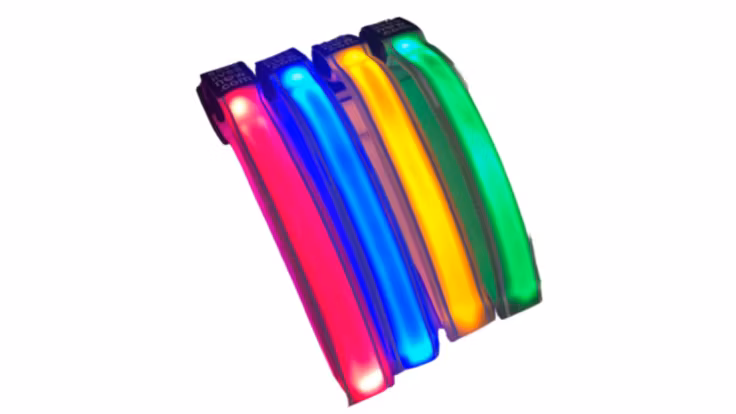 2-pack blinkande LED band - Flera olika färger