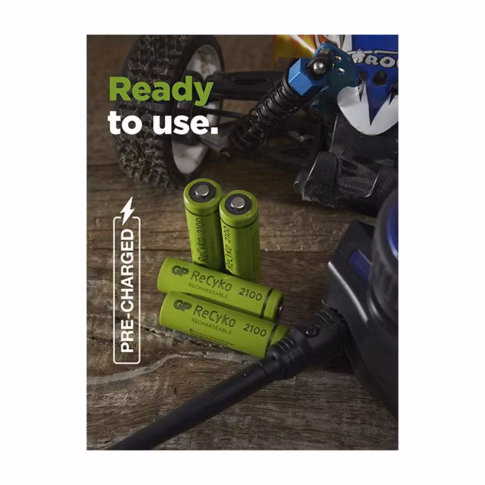GP Batteries ReCyko AA-batteri 2100mAh 4 st