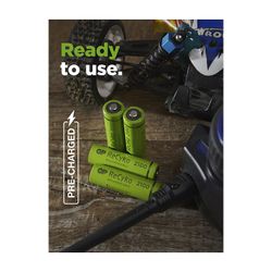GP Batteries ReCyko AA-batteri 2100mAh 4 st
