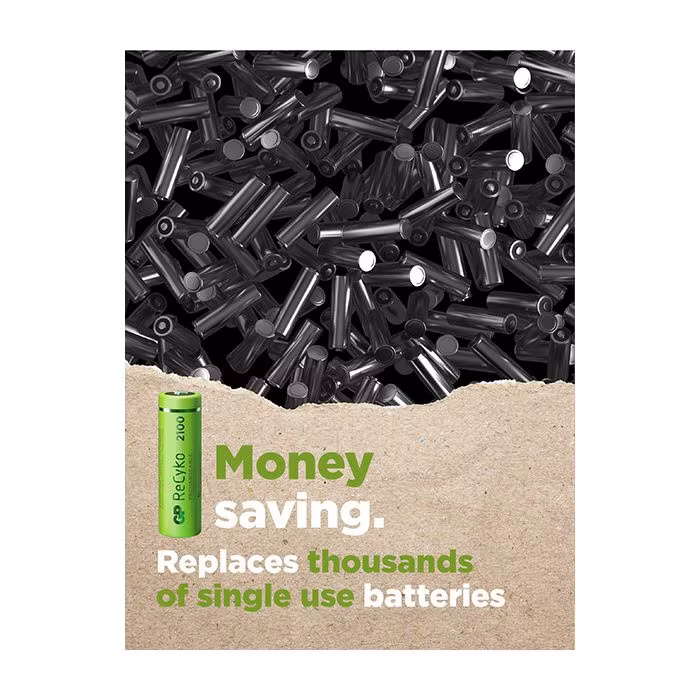 GP Batteries ReCyko AA-batteri 2100mAh 4 st