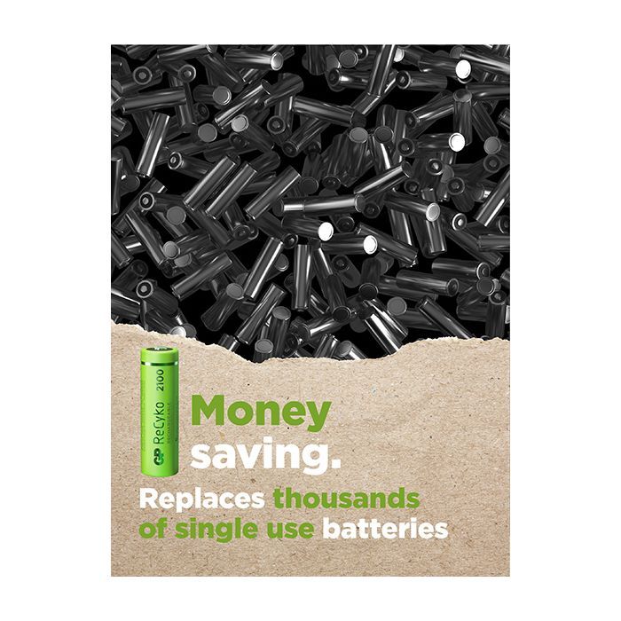 GP Batteries ReCyko AAA-batteri 950mAh 4 st