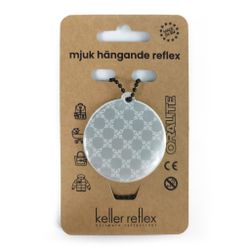 Mjuk rund hängande reflex - Silver