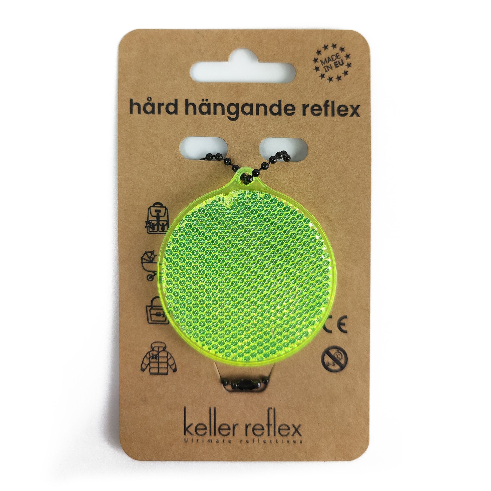 Rund hängande reflex - gul