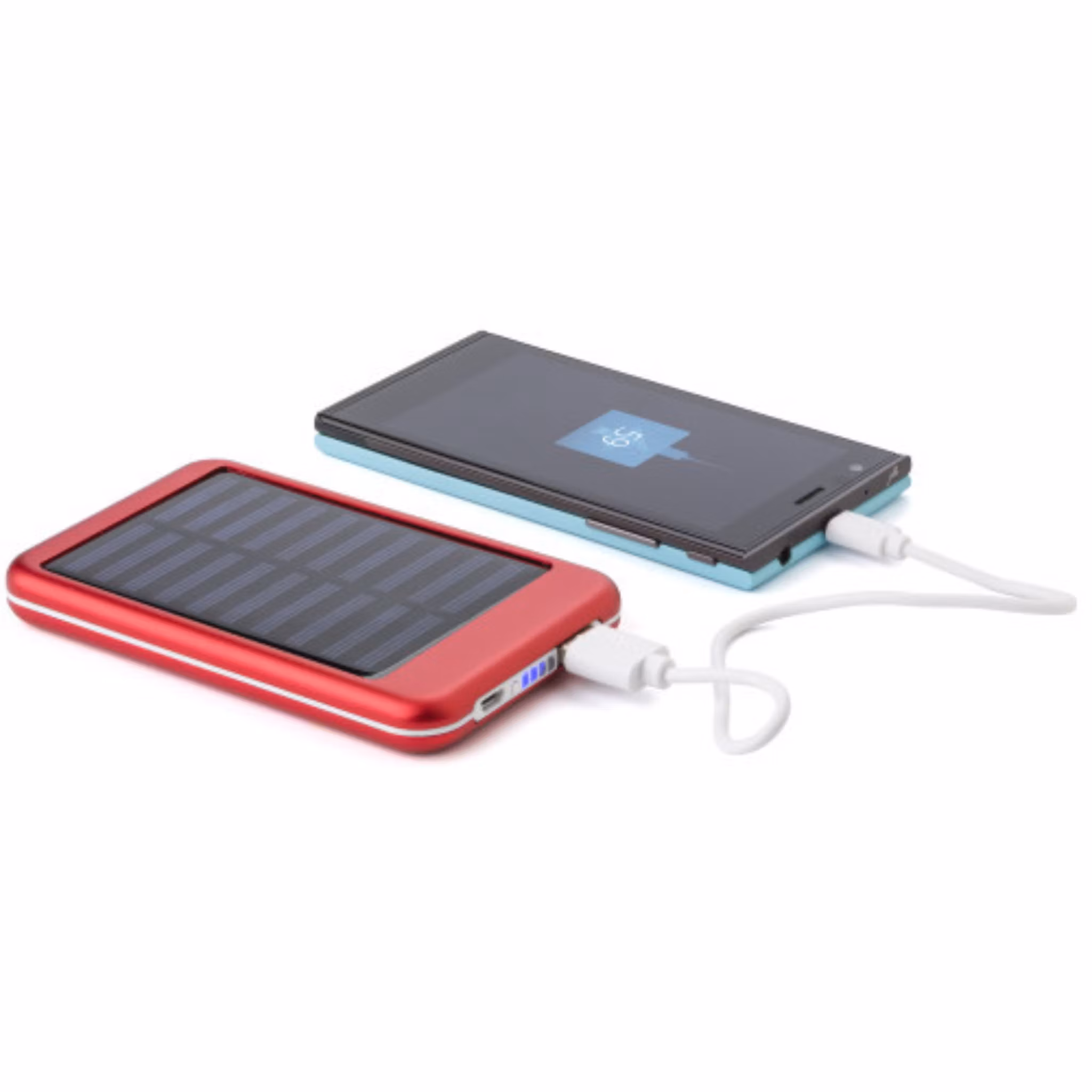 Powerbank/Solcellsladdare i aluminium 4000 mAh - Finns i flera färger