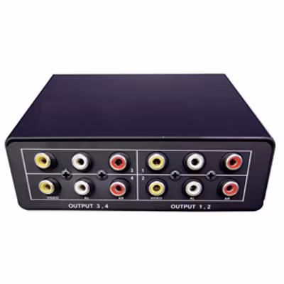 Shinybow SB-3714 Komposit splitter 1 in 4 ut med audio