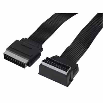 Digitaltvexperten Vinklad Scart-Scart 90º 1m