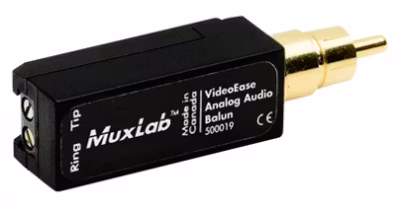 Muxlab Analog audio balun över Cat5 upp till 1,5km