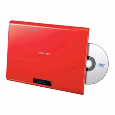 SCOTT DMX25HBK Väggmonterad DVD spelare RÖD