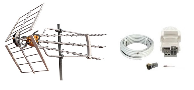 DAT-HD 75 Förstärk.paket 19+12db Turbo + Kabel