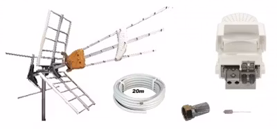 Televés Antennpaket Västkusten Small + 20m kabel LTE