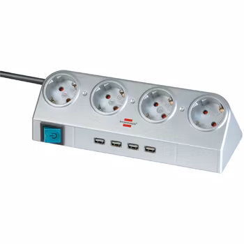 Grenuttag med 4 strömuttag och USB-HUB