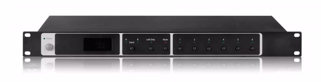 Högtalarväxel för sex högtalarpar