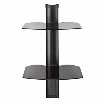 Omnimount Tria Vägghylla med 2st hyllor Svart