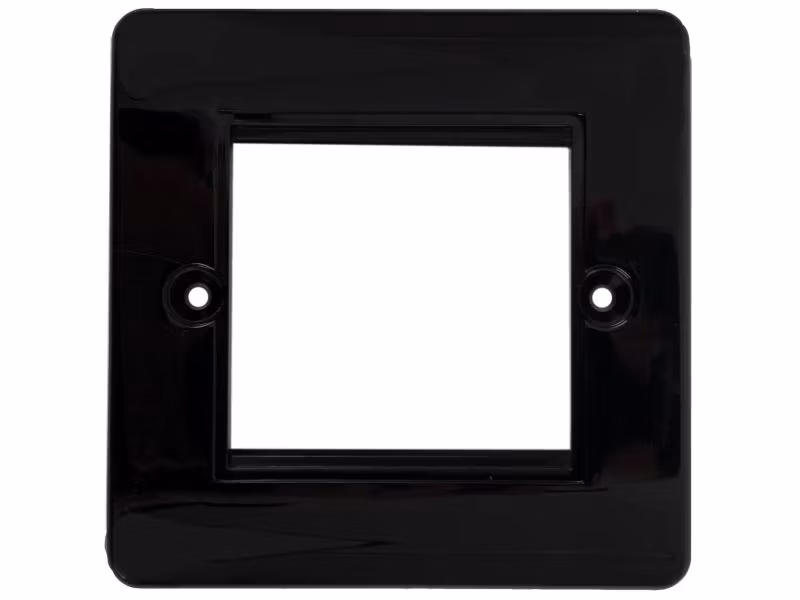 Ram för 2 moduler svart rundad kant