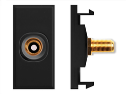 Modul RCA till F-kontakt diskret svart