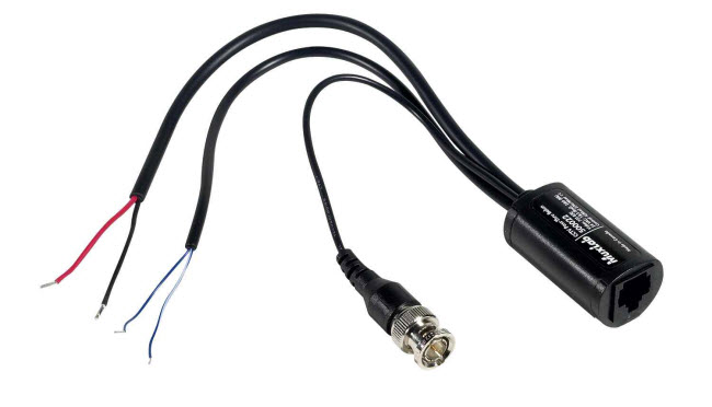 BNC Pass-Thru Balun med 2-tråds PTZ