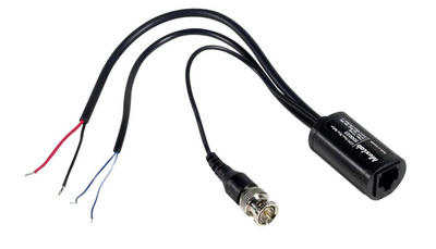 Muxlab BNC Pass-Thru Balun med 2-tråds PTZ