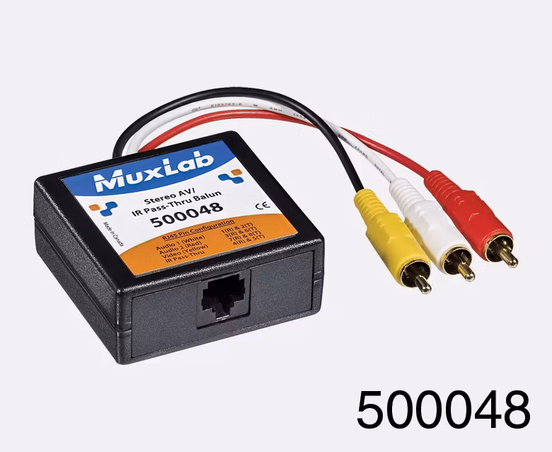 Stereo AV balun med IR Hane