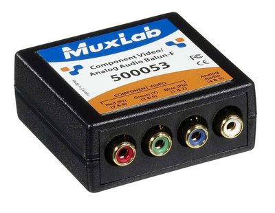 Muxlab Komponent-video Balun med analogt ljud hane