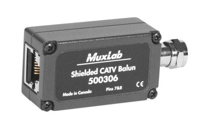 Muxlab Skärmad CATV balun för RF signaler