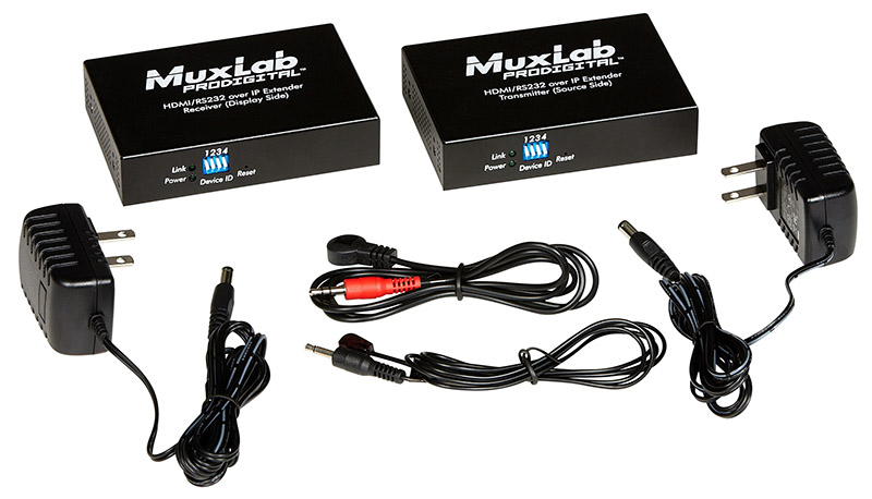 HDMI & RS232 över IP Kit, PoE, 100 m