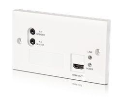 HDBaseT Lite Wallplate mottagare. 4K, PoC, RS232, IR, 60 meter