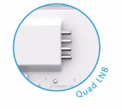 Selfsat Platt Parabol med 4 LNB (Starkare mottagning)