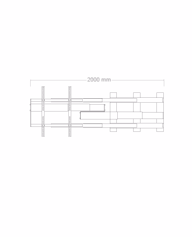 Slider TV-lift 120cm sidledsförflyttning