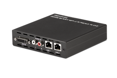 CYP/// DVI sändare över HDBaseT, 100m, PoC, LAN, Analogt Ljud