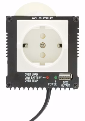 König Växelriktare 12-230V 150W mod.våg med USB utgång