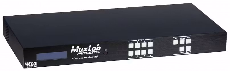 HDMI 4x4 Matrisväxel UHD-4K@60Hz, HDCP2.2