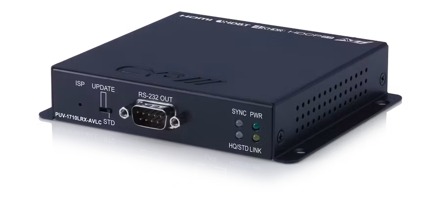 HDBaseT Lite mottagare, 4K, HDR, PoH, AVLC