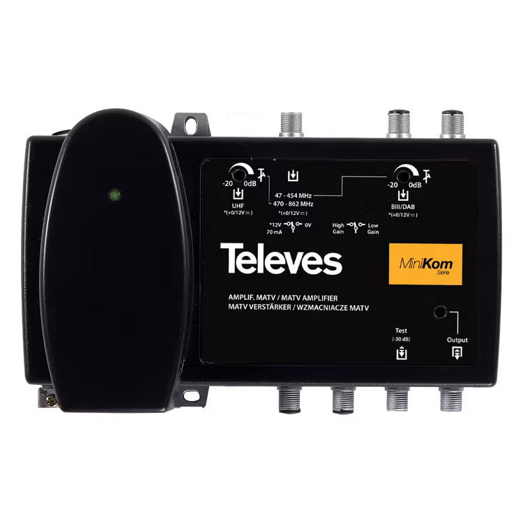 Splitbandsförstärkare 38dB 1in 1 ut.