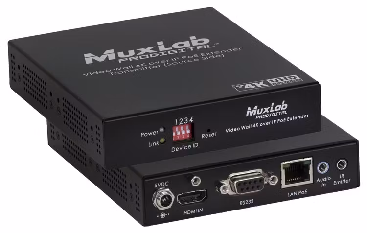 4K@30Hz Videovägg över IP, PoE, Sändare