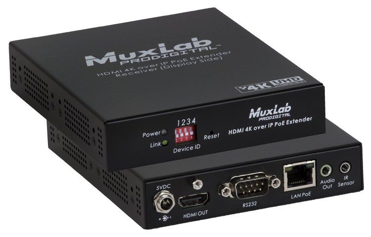 HDMI 4K över IP, PoE, Mottagare